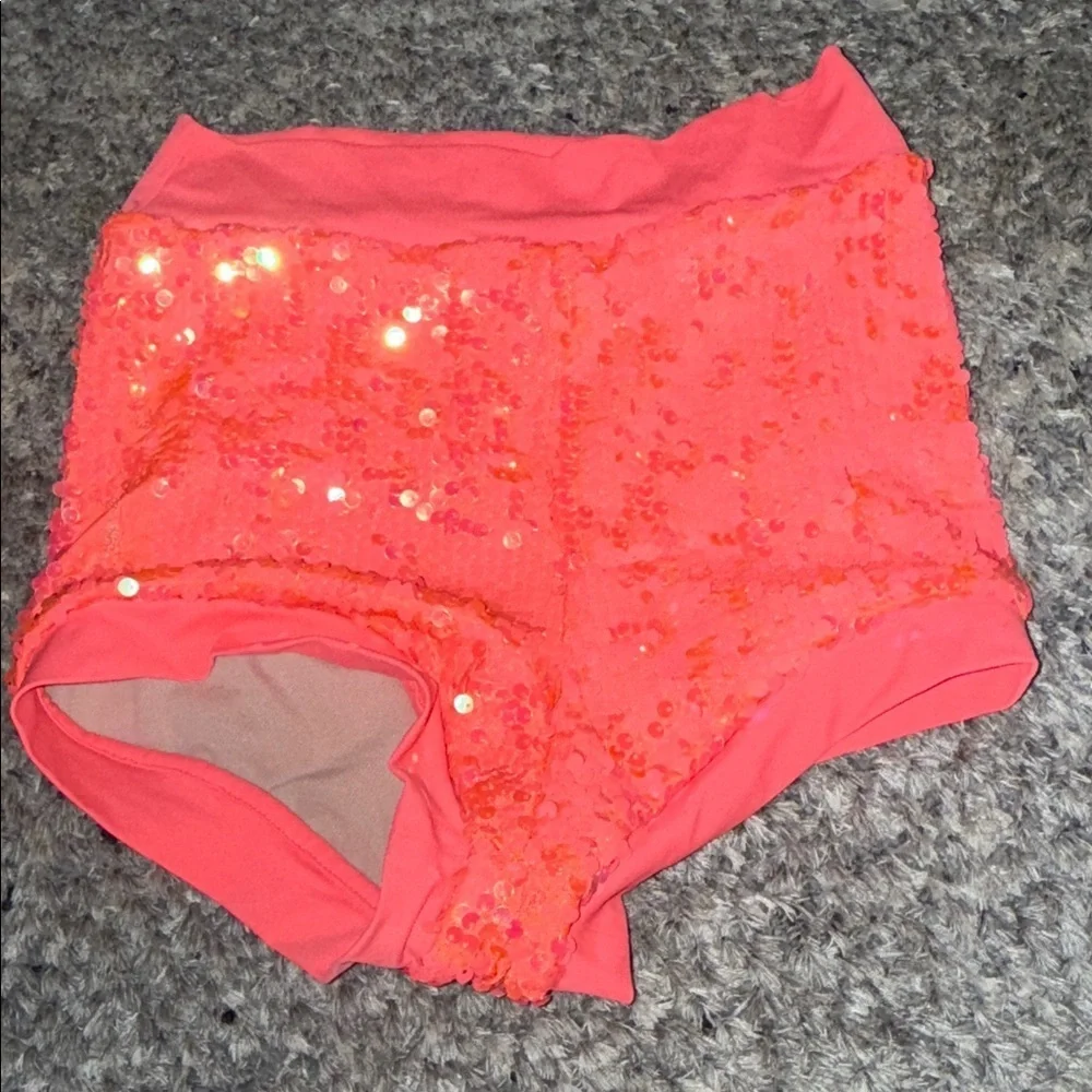 Sequin Dance Outfit in Bright Pink/orange